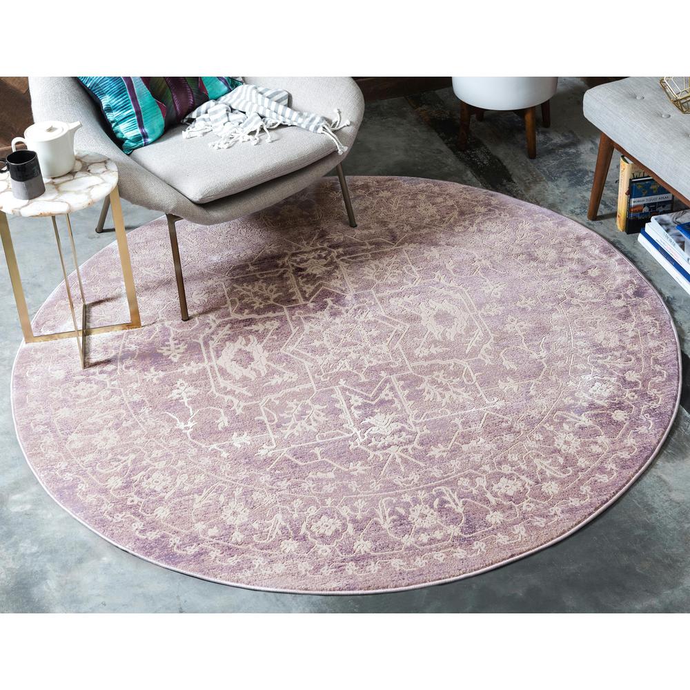Olympia New Classical Rug, Purple (6' 0 x 6' 0). Picture 4