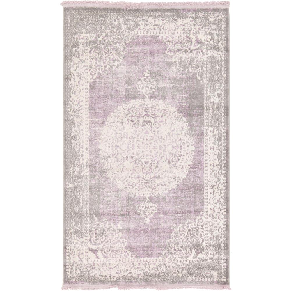 Olwen New Classical Rug, Purple (3' 3 x 5' 3). Picture 2