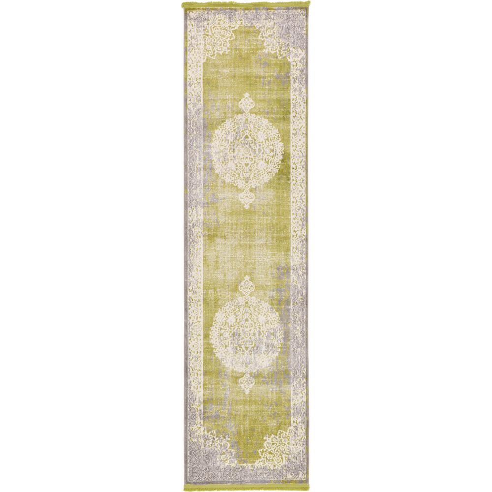Olwen New Classical Rug, Light Green (2' 7 x 10' 0). Picture 2
