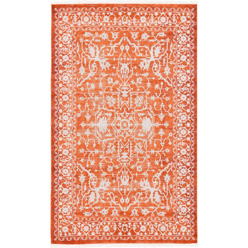 Olympia New Classical Rug, Terracotta (5' 0 x 8' 0). Picture 2