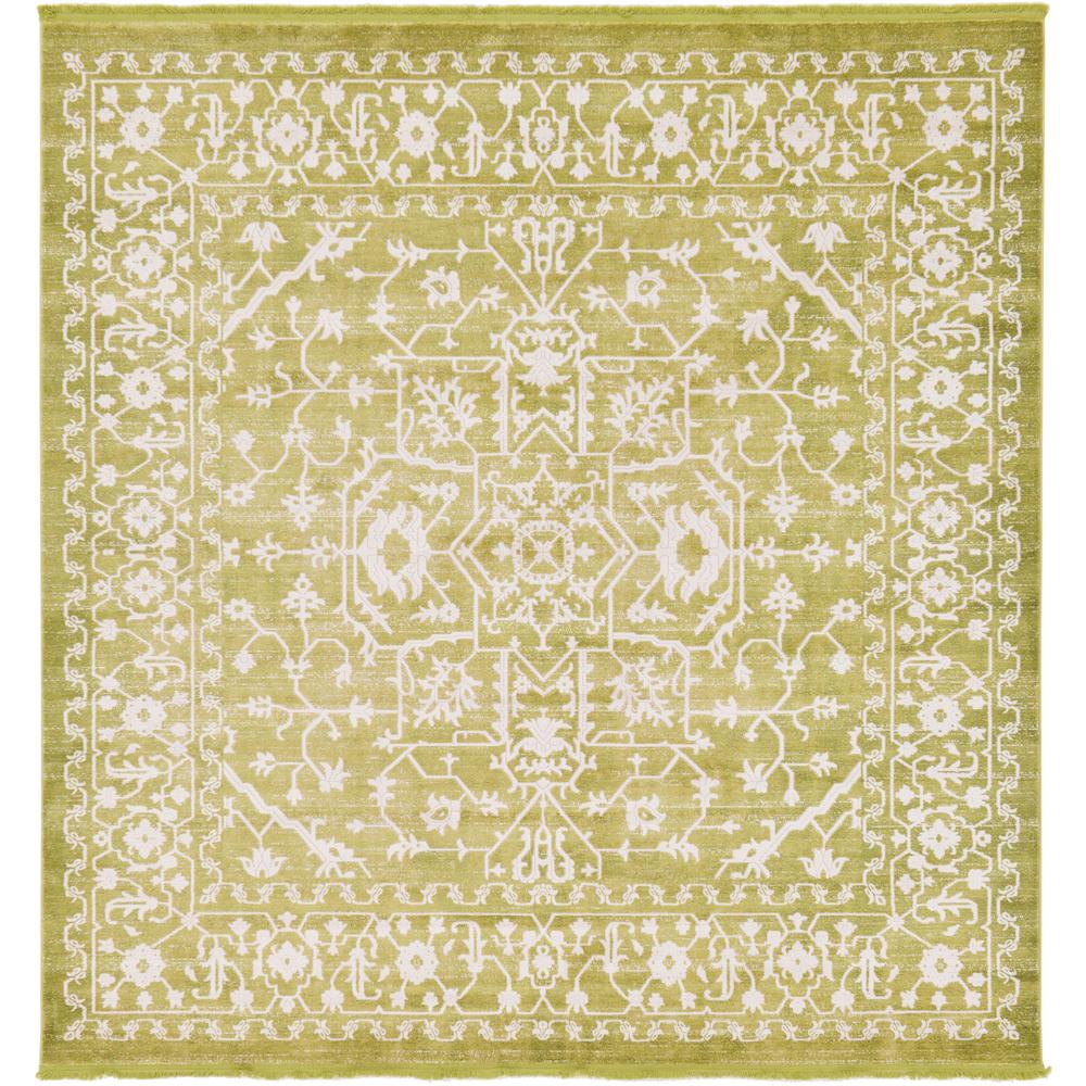 Olympia New Classical Rug, Light Green (8' 0 x 8' 0). Picture 2
