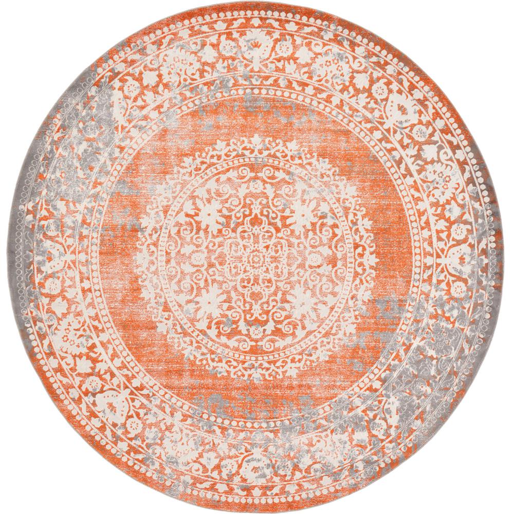 Olwen New Classical Rug, Terracotta (8' 0 x 8' 0). Picture 6