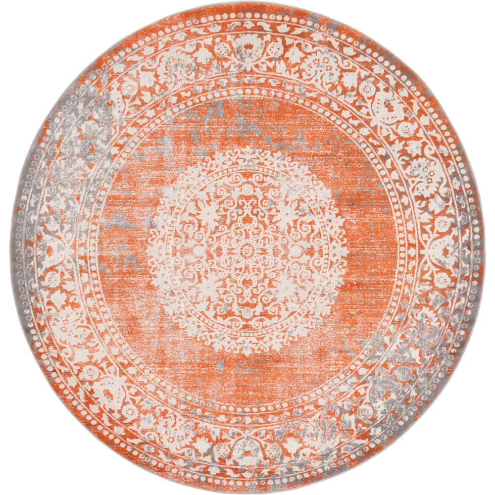 Olwen New Classical Rug, Terracotta (6' 0 x 6' 0). Picture 6