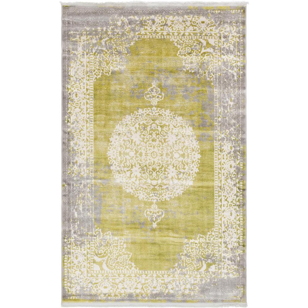 Olwen New Classical Rug, Light Green (5' 0 x 8' 0). Picture 2