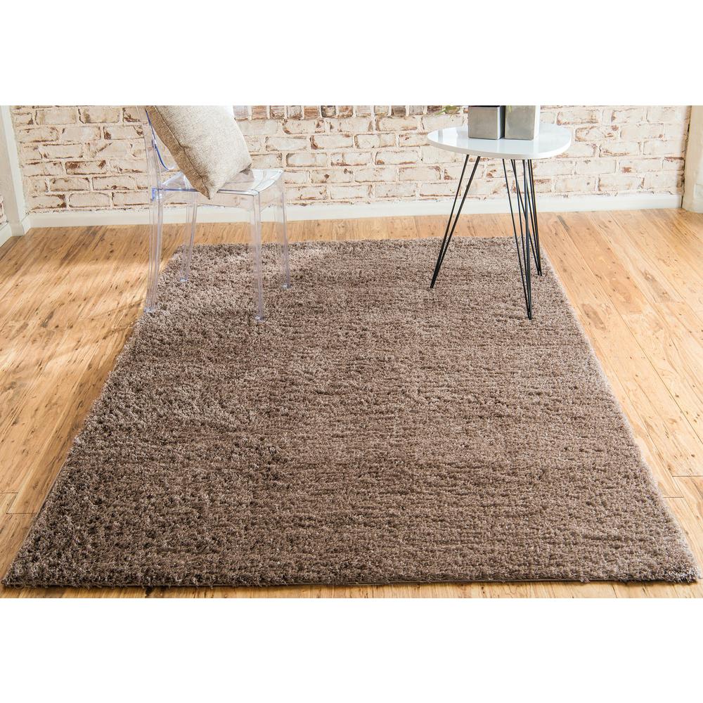 Studio Solid Shag Rug, Brown (8' 0 x 10' 0). Picture 3