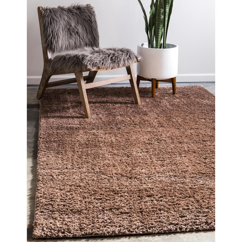 Studio Solid Shag Rug, Brown (8' 0 x 10' 0). Picture 2