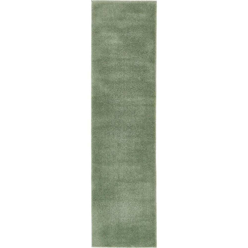Studio Solid Shag Rug, Sage Green (2' 7 x 10' 0). Picture 6