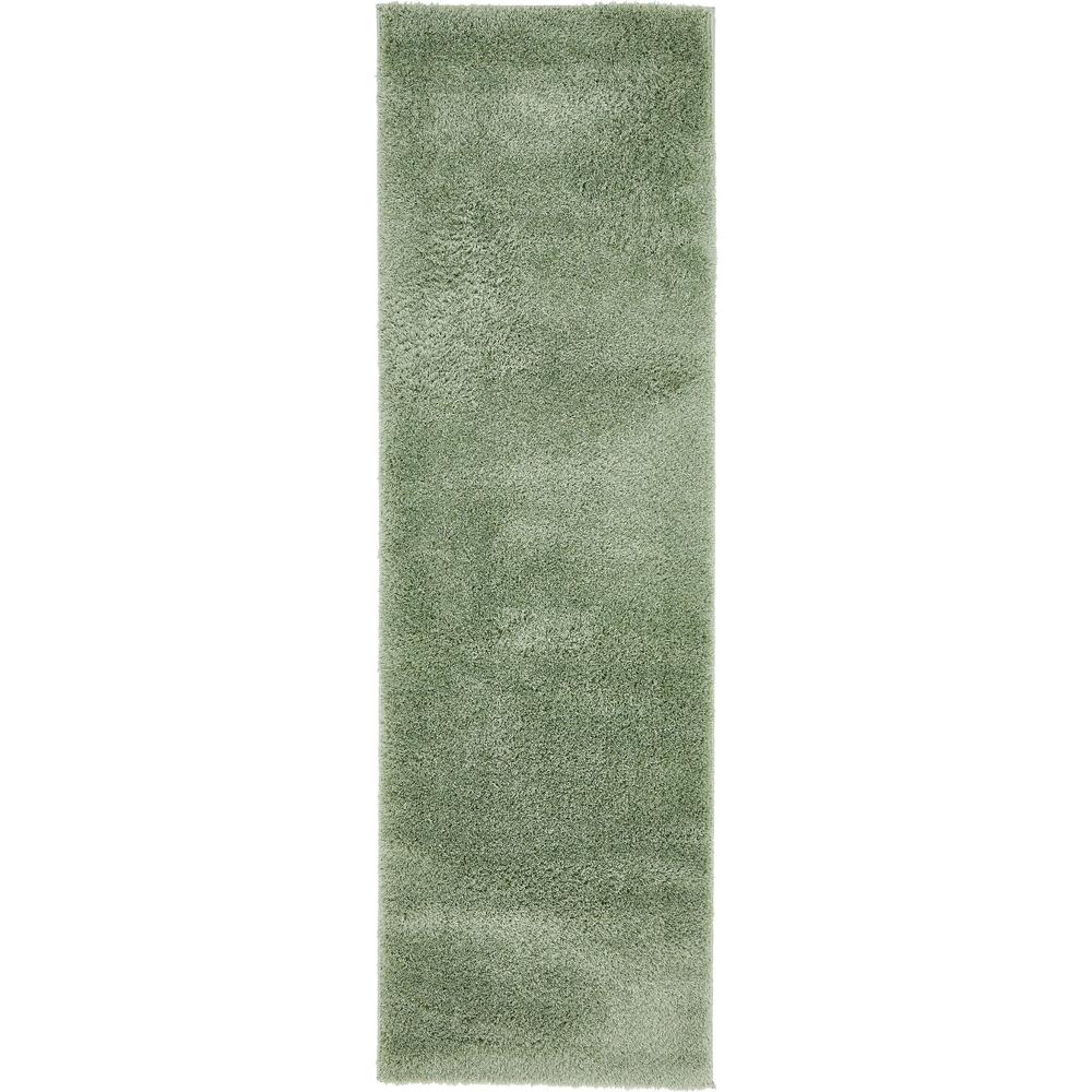 Studio Solid Shag Rug, Sage Green (2' 0 x 6' 7). Picture 6
