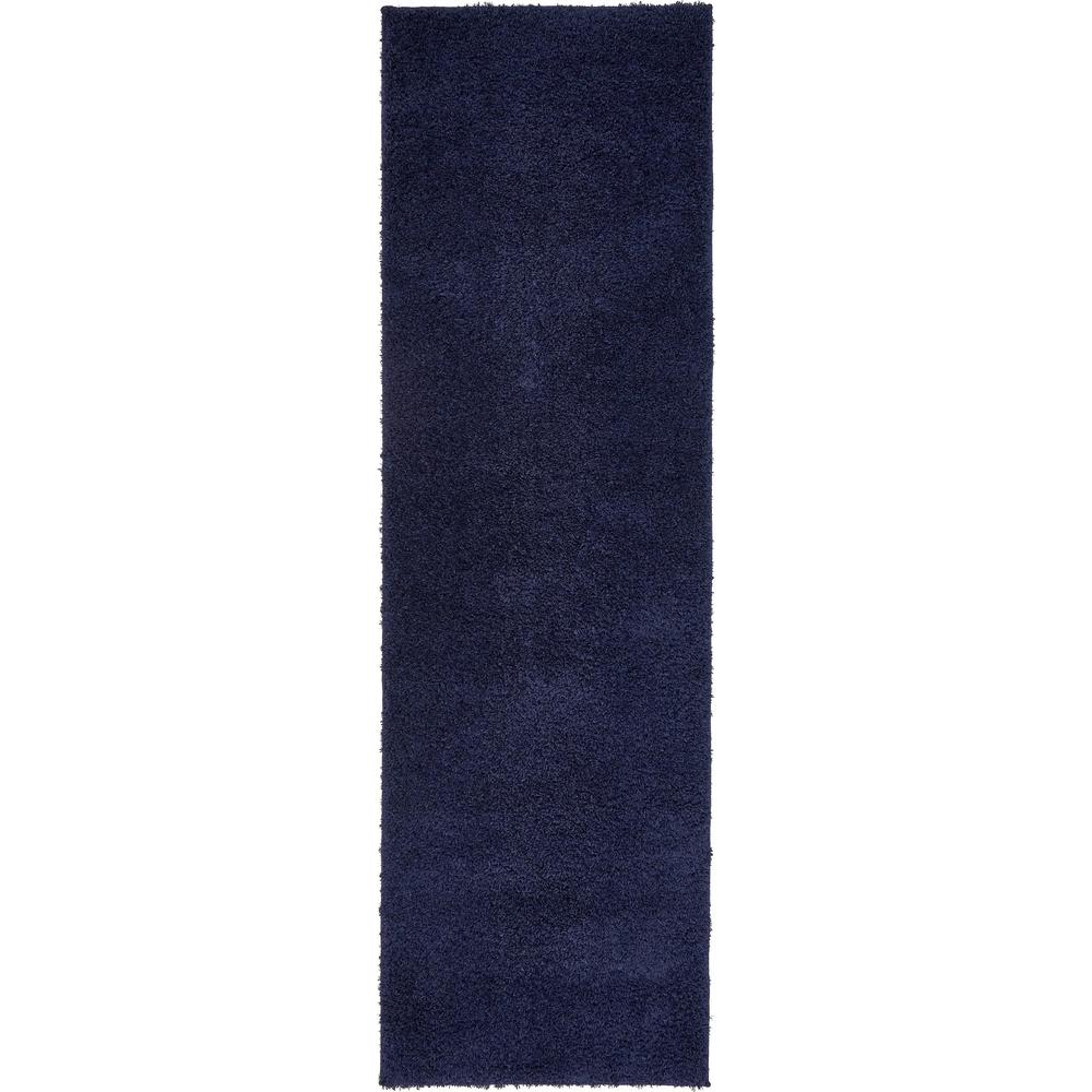 Studio Solid Shag Rug, Midnight Blue (2' 0 x 6' 7). Picture 6