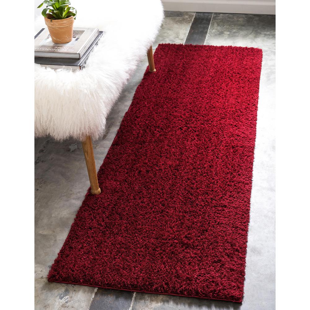 Studio Solid Shag Rug, Red (2' 0 x 6' 7). Picture 2