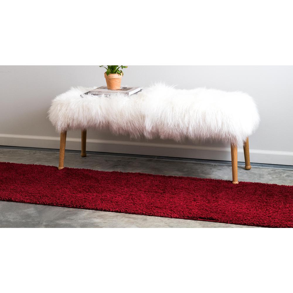 Studio Solid Shag Rug, Red (2' 0 x 6' 7). Picture 3