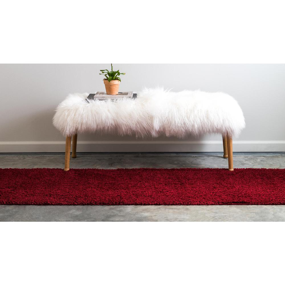 Studio Solid Shag Rug, Red (2' 0 x 6' 7). Picture 4