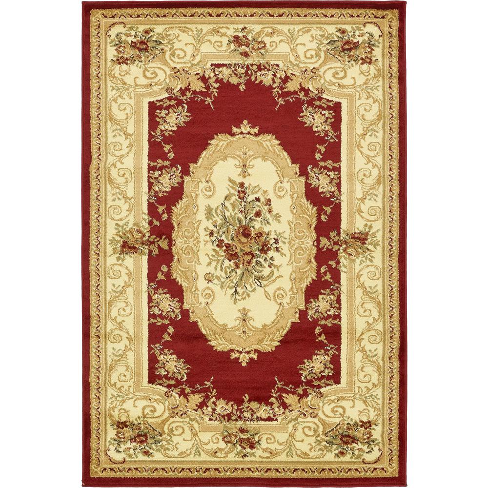 Henry Versailles Rug, Burgundy (4' 0 x 6' 0). Picture 4