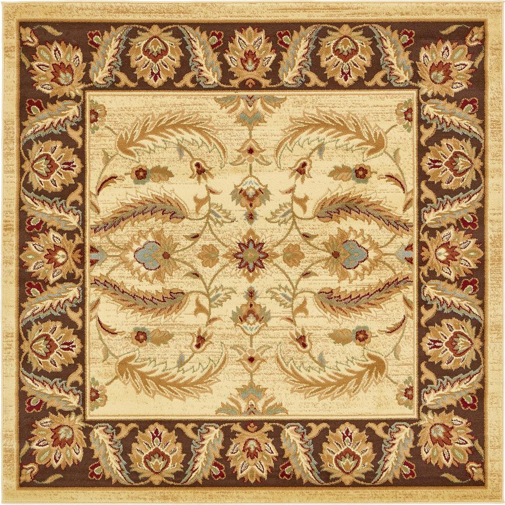 Hickory Voyage Rug, Ivory (6' 0 x 6' 0). Picture 5