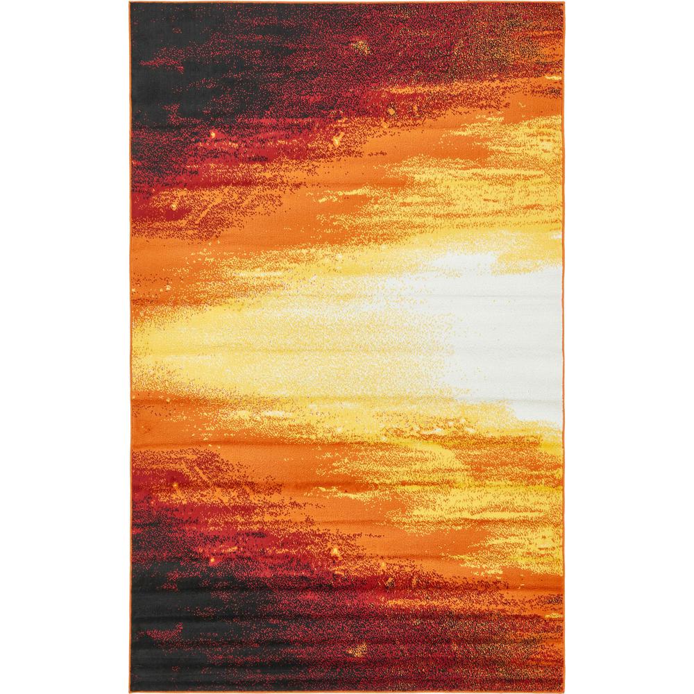 Metro Sunset Rug, Orange (5' 0 x 8' 0). Picture 2