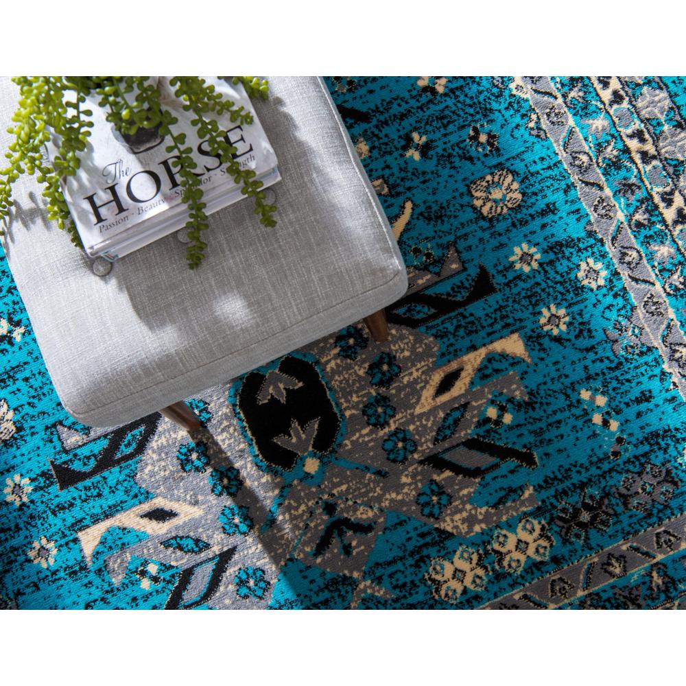 Taftan Oasis Rug, Turquoise (8' 0 x 10' 0). Picture 6