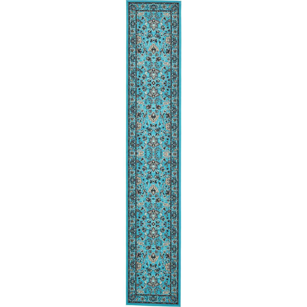 Washington Sialk Hill Rug, Turquoise (3' 0 x 16' 5). Picture 2