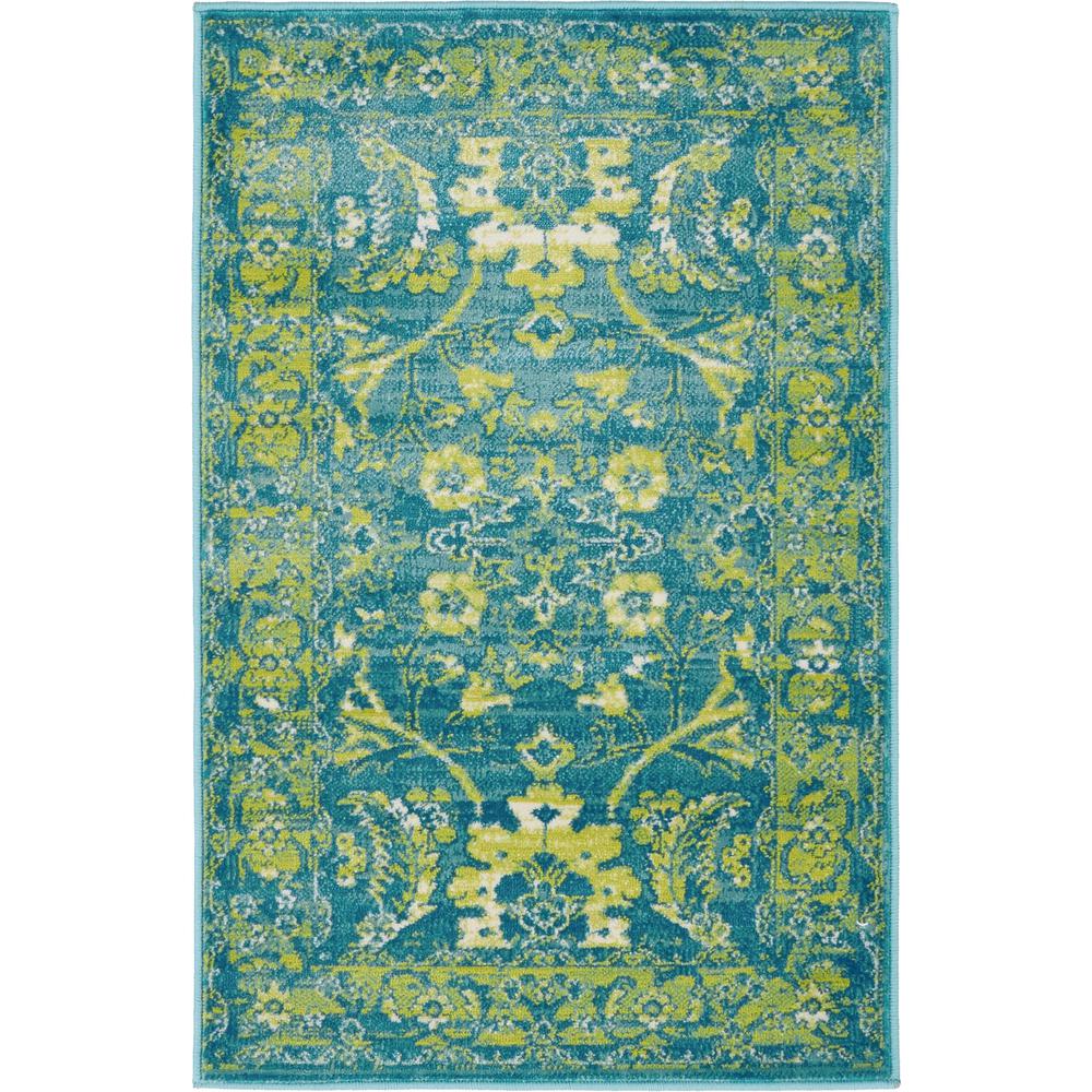 Imperial Ottoman Rug, Blue (2' 0 x 3' 0). Picture 5