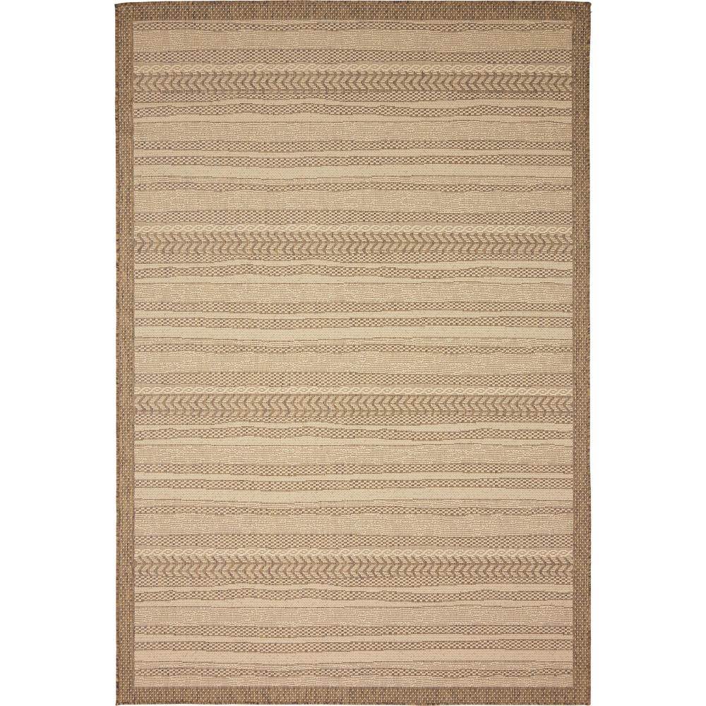 Outdoor Lines Rug, Brown (6' 0 x 9' 0). Picture 2