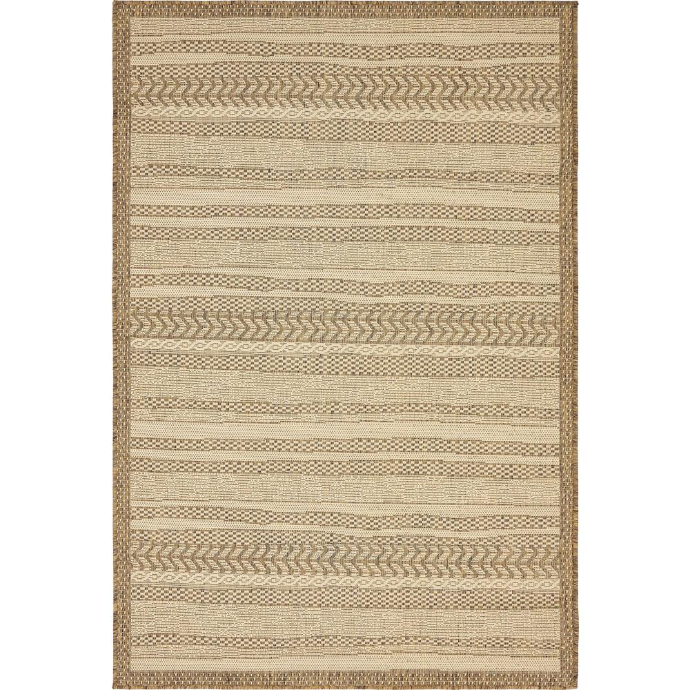 Outdoor Lines Rug, Brown (4' 0 x 6' 0). Picture 2