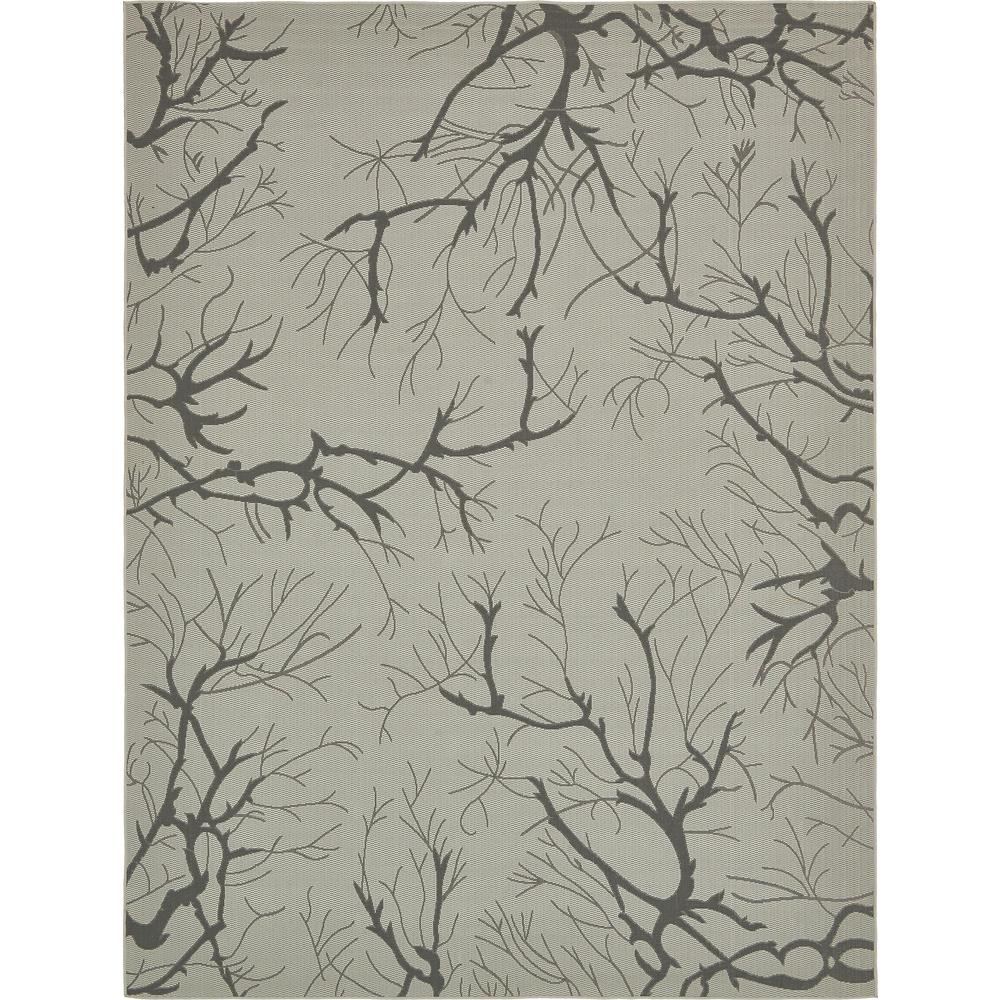 Outdoor Branch Rug, Light Gray (9' 0 x 12' 0). Picture 2