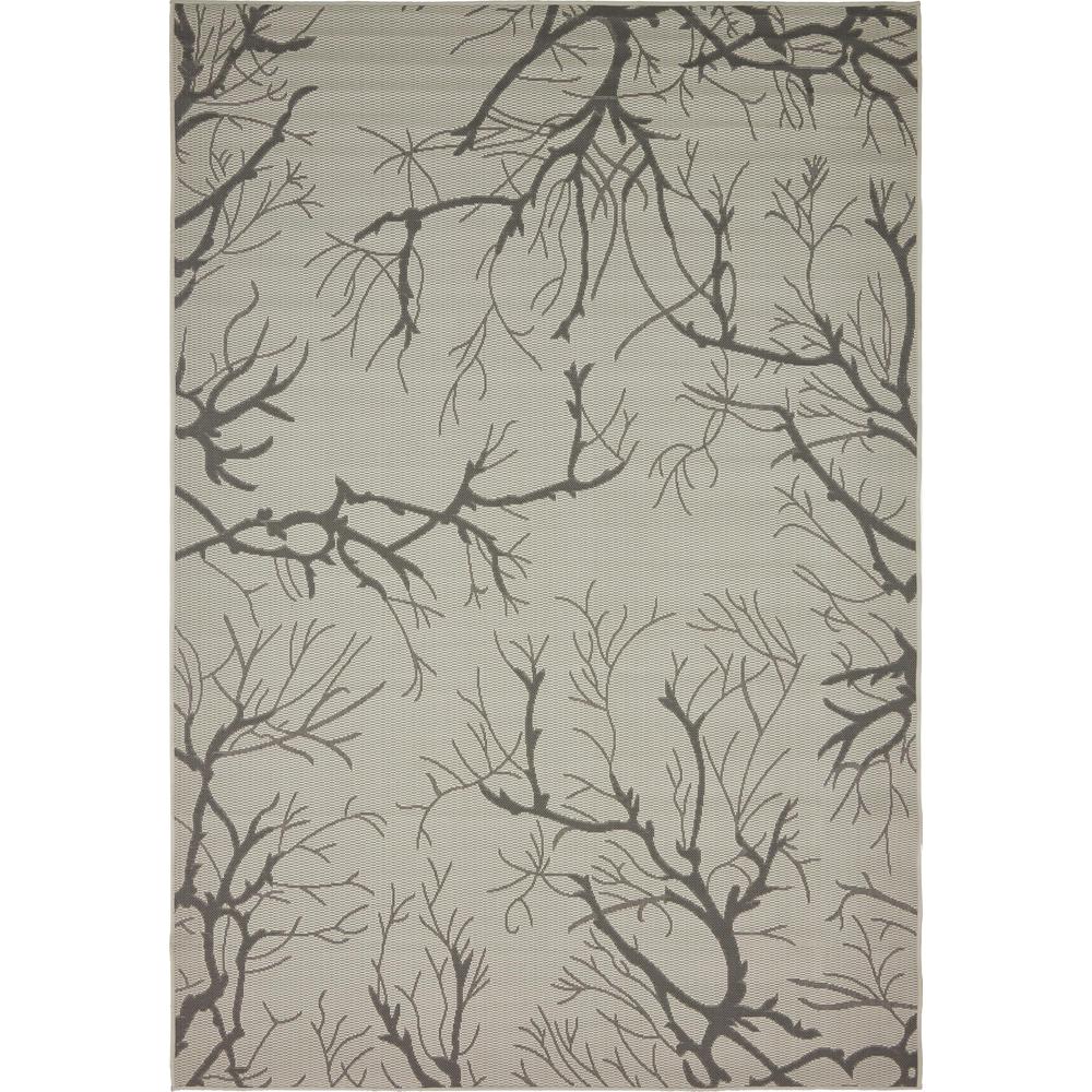 Outdoor Branch Rug, Light Gray (6' 0 x 9' 0). Picture 2