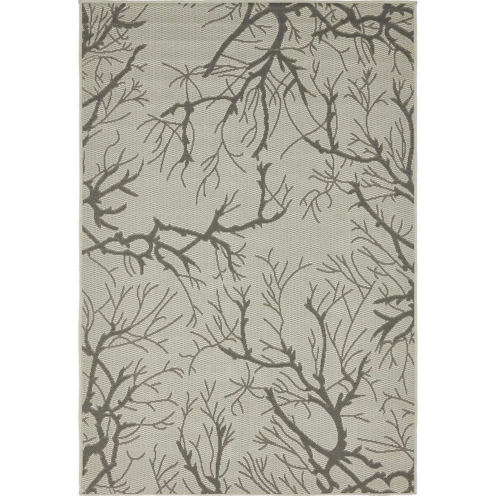 Outdoor Branch Rug, Light Gray (4' 0 x 6' 0). Picture 2