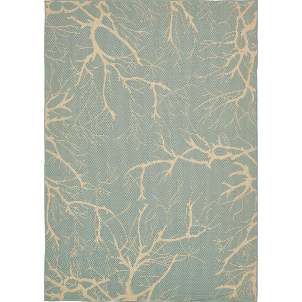 Outdoor Branch Rug, Light Blue (8' 0 x 11' 4). Picture 2