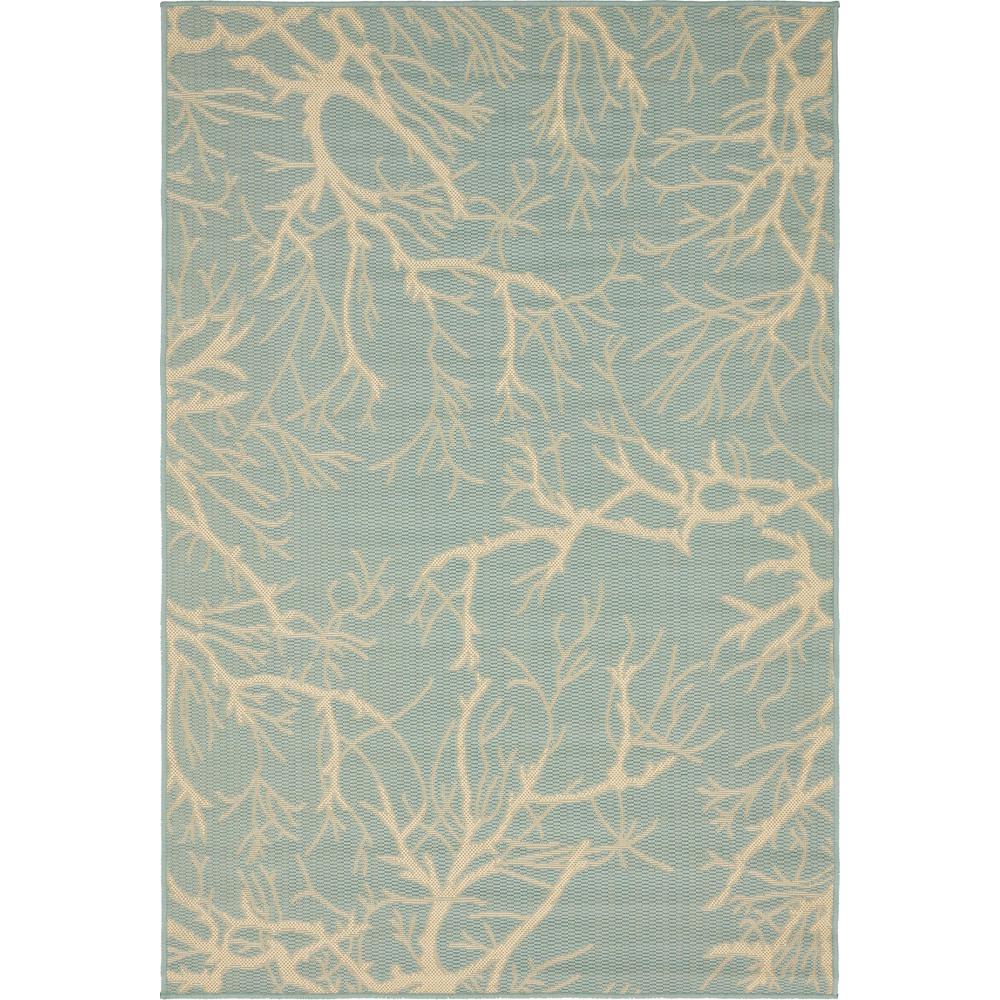 Outdoor Branch Rug, Light Blue (4' 0 x 6' 0). Picture 2