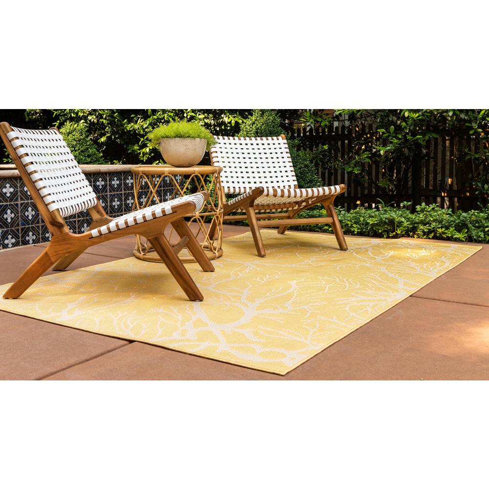 Outdoor Branch Rug, Yellow (8' 0 x 11' 4). Picture 3