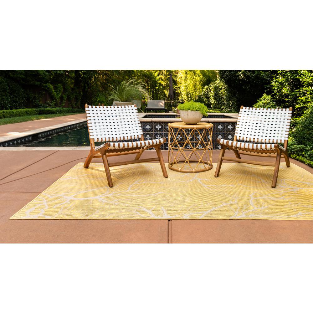 Outdoor Branch Rug, Yellow (8' 0 x 11' 4). Picture 4