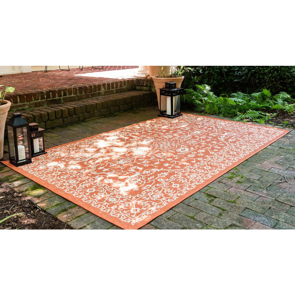 Outdoor Allover Rug, Terracotta (8' 0 x 11' 4). Picture 3