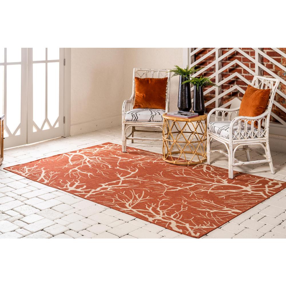 Outdoor Branch Rug, Terracotta (8' 0 x 11' 4). Picture 3