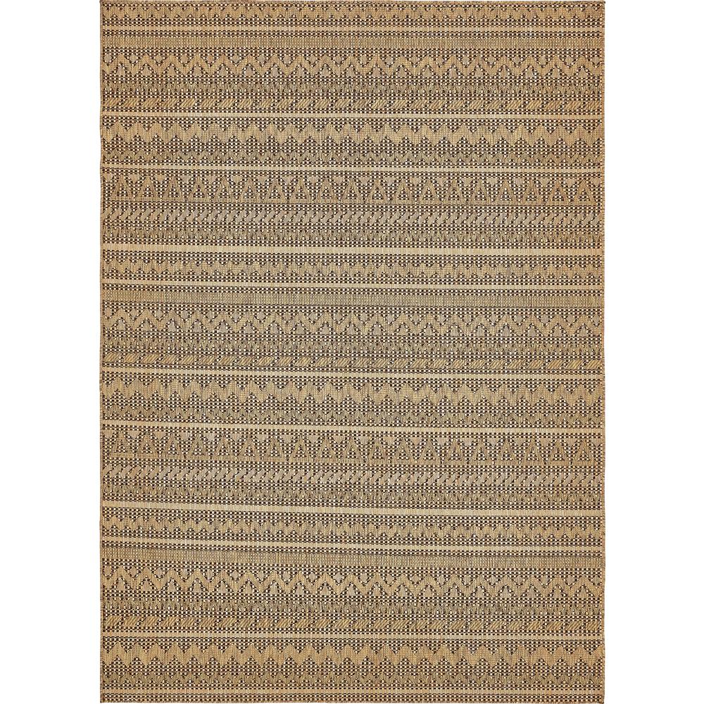 Outdoor Southwestern Rug, Light Brown (8' 0 x 11' 4). Picture 2