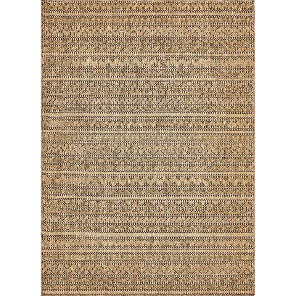 Outdoor Southwestern Rug, Light Brown (7' 0 x 10' 0). Picture 2