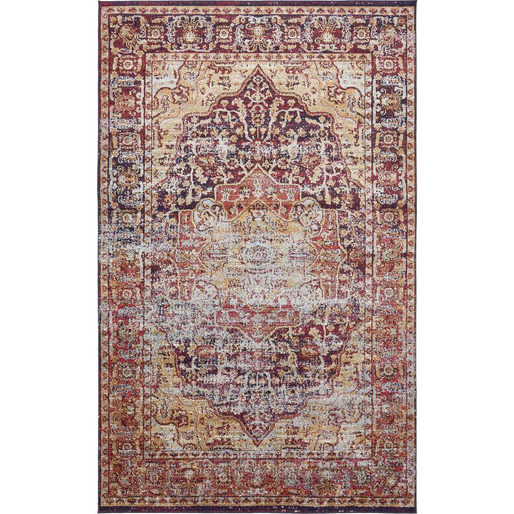 Turin Augustus Rug, Rust Red (5' 0 x 8' 0). Picture 2