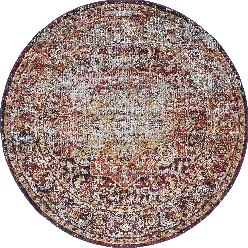 Turin Augustus Rug, Rust Red (5' 0 x 5' 0). Picture 2