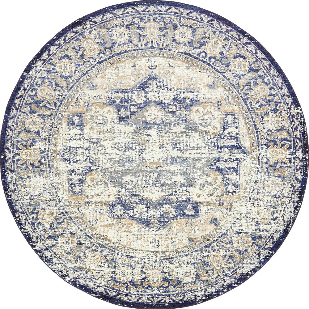 Turin Augustus Rug, Blue (8' 0 x 8' 0). Picture 2
