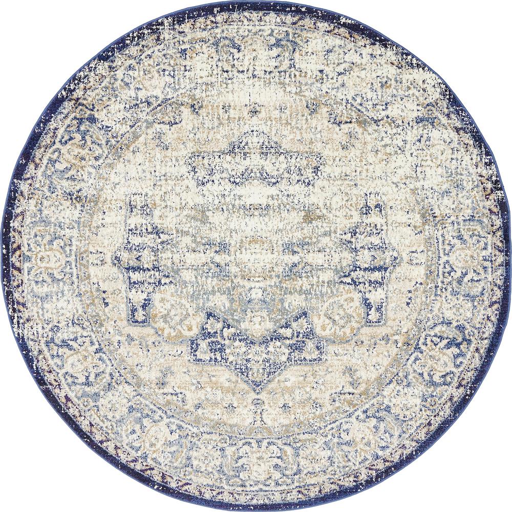 Turin Augustus Rug, Blue (5' 0 x 5' 0). Picture 2