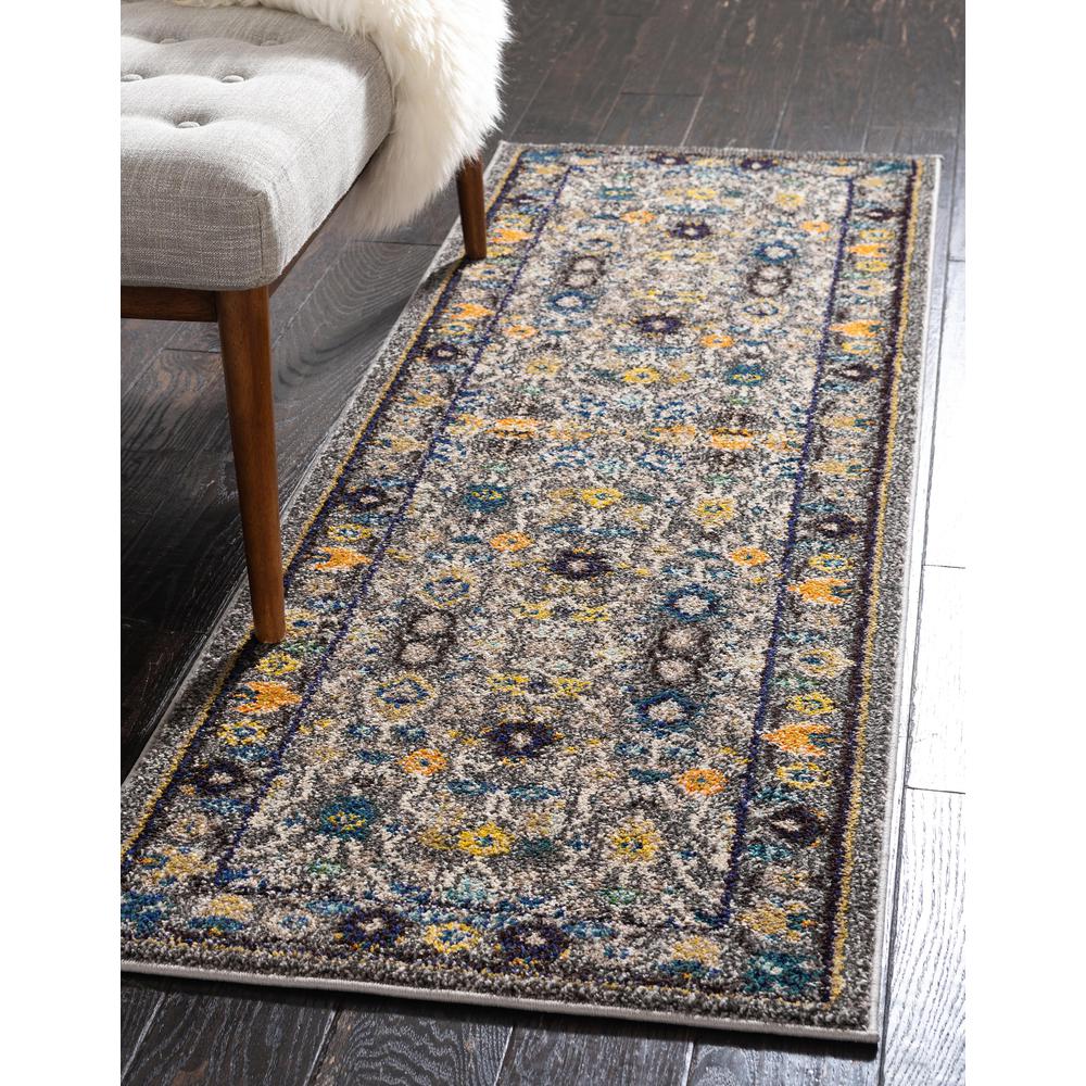 Medici Paradise Rug, Gray (2' 2 x 6' 7). Picture 2
