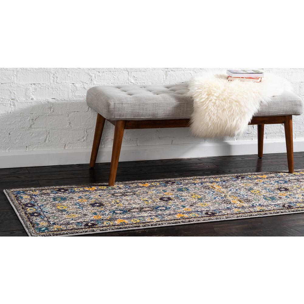 Medici Paradise Rug, Gray (2' 2 x 6' 7). Picture 3