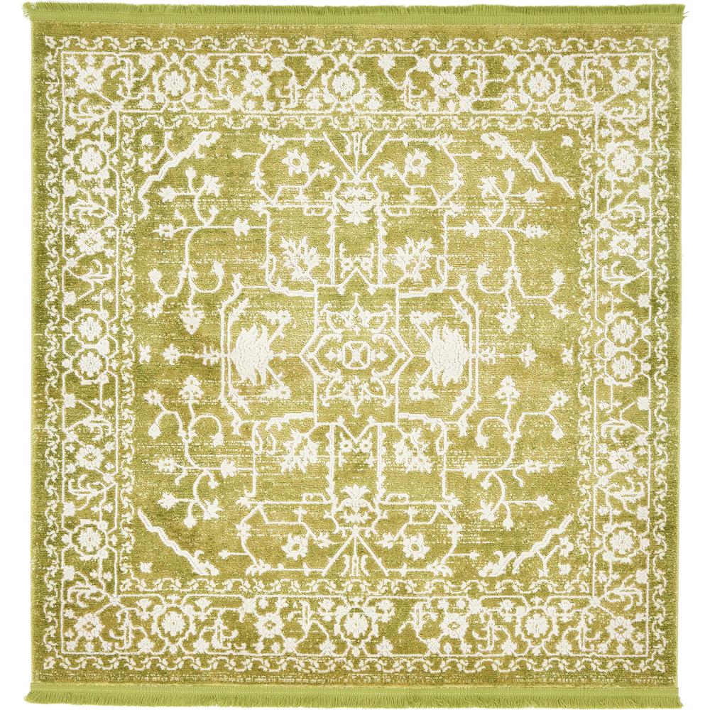 Olympia New Classical Rug, Light Green (4' 0 x 4' 0). Picture 2