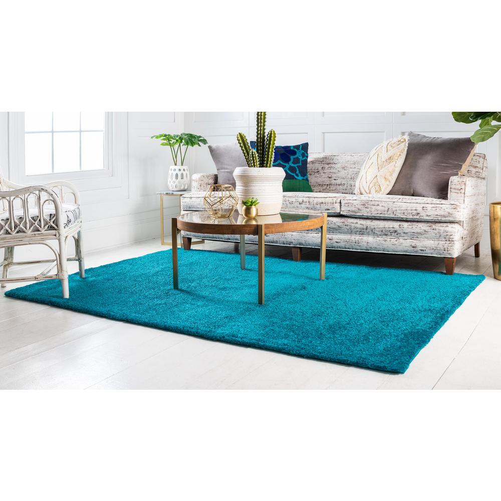 Calabasas Solo Rug, Turquoise (3' 3 x 5' 3). Picture 4