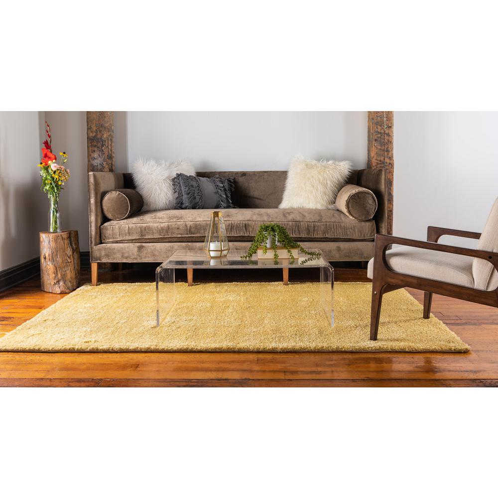 Calabasas Solo Rug, Yellow (3' 3 x 5' 3). Picture 3