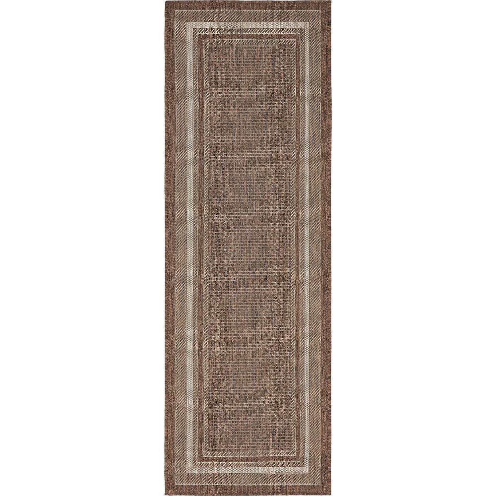 Outdoor Soft Border Rug, Brown (2' 0 x 6' 0). Picture 2