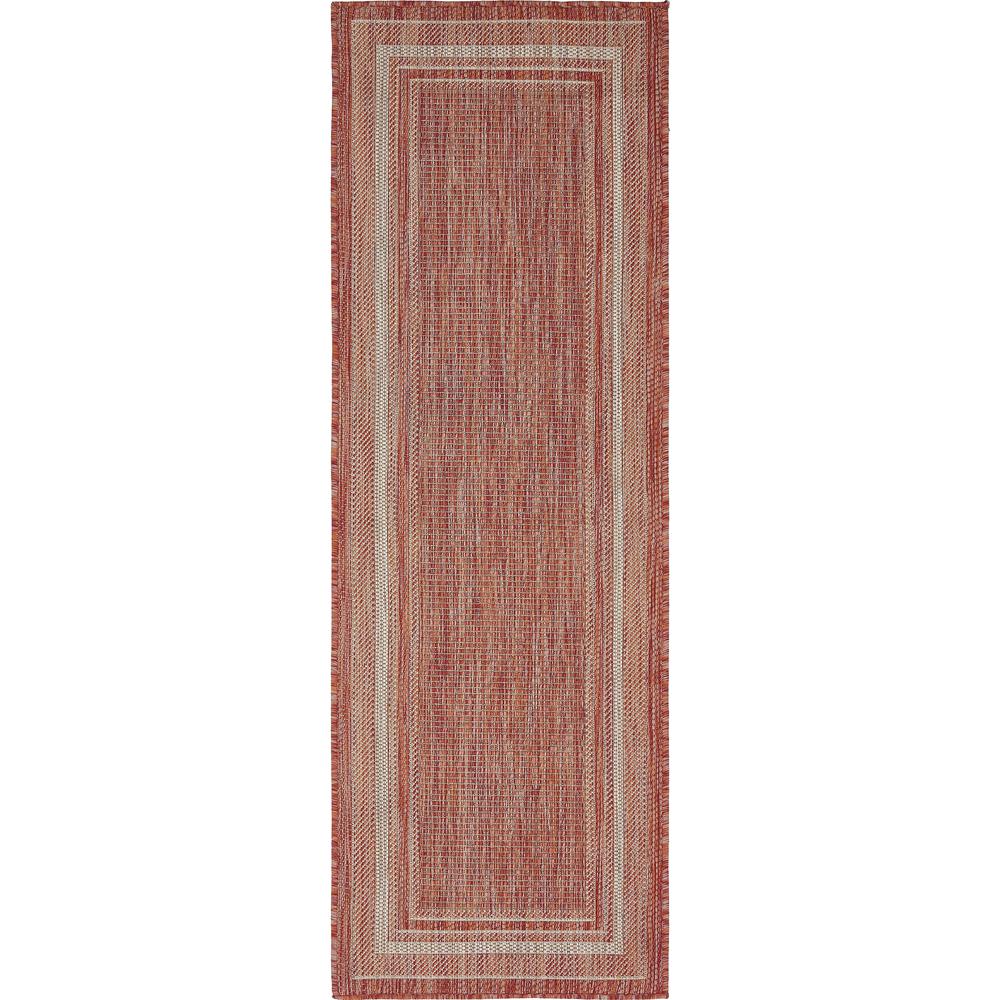 Outdoor Soft Border Rug, Rust Red (2' 0 x 6' 0). Picture 2