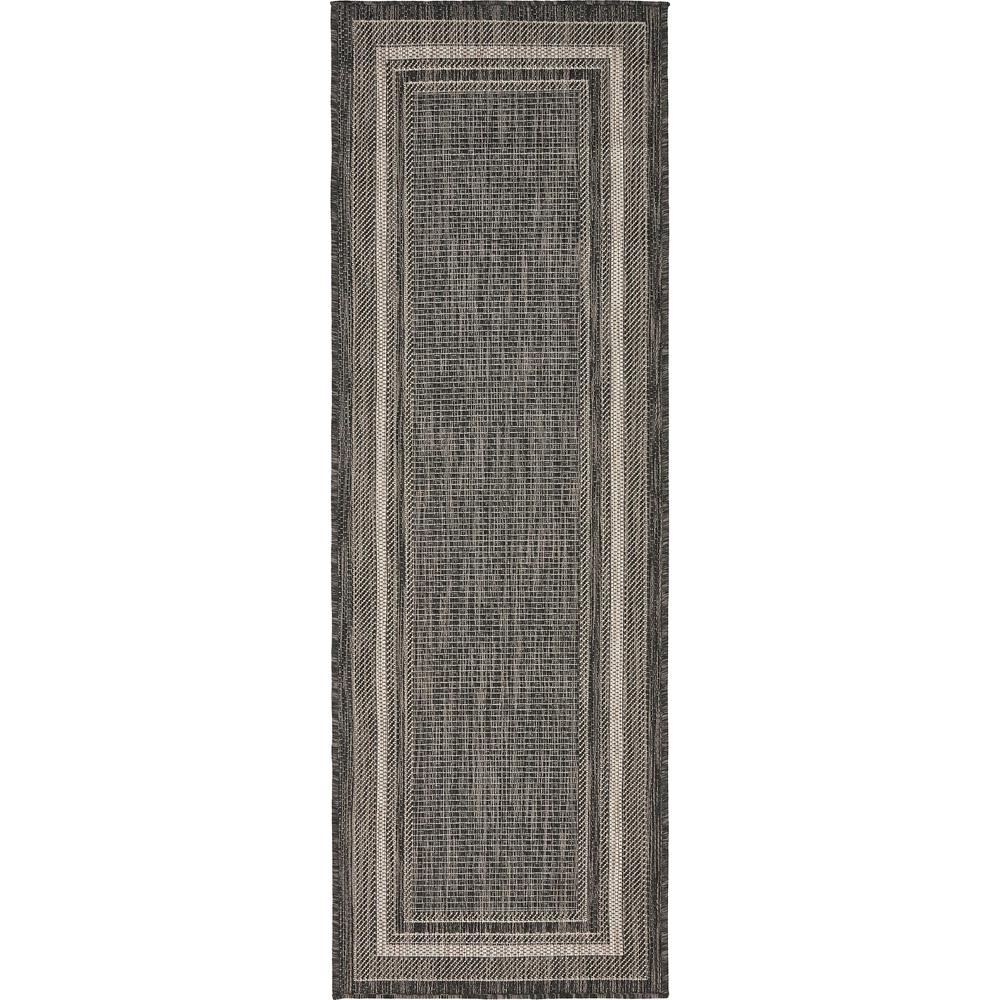 Outdoor Soft Border Rug, Black (2' 0 x 6' 0). Picture 2