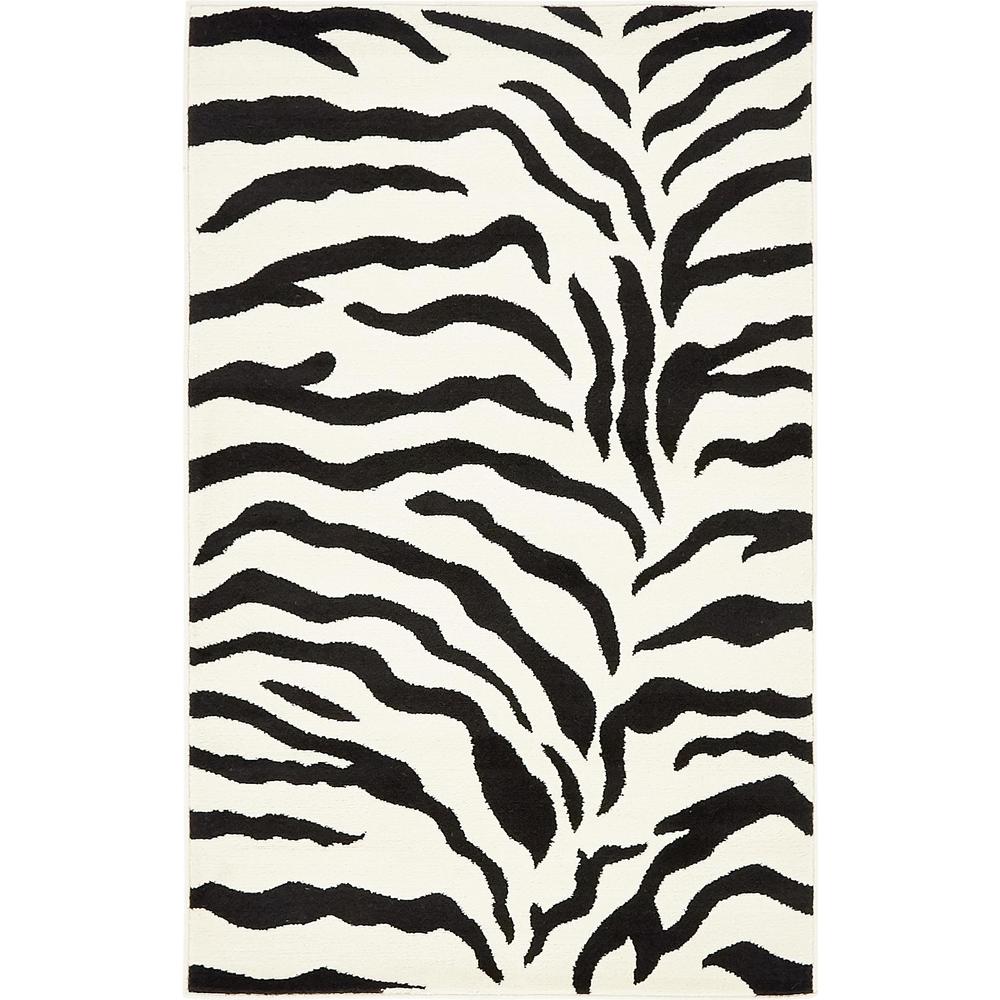 Zebra Wildlife Rug, Ivory (3' 3 x 5' 3). Picture 2
