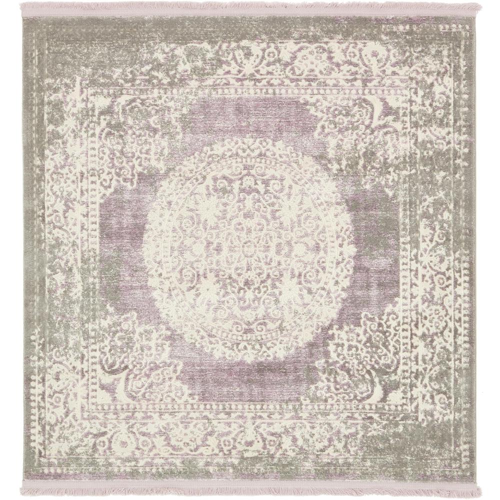 Olwen New Classical Rug, Purple (4' 0 x 4' 0). Picture 2