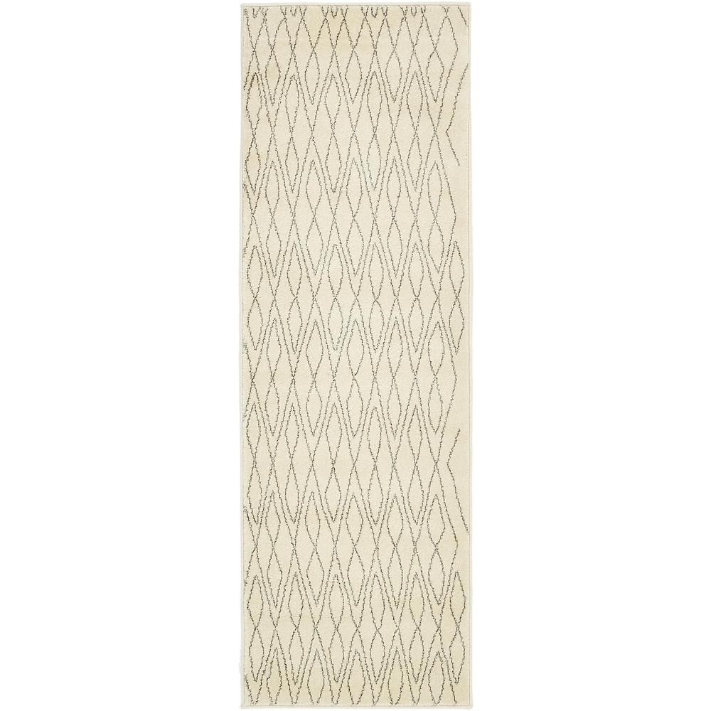 Geometric Fez Rug, Ivory (2' 0 x 6' 0). Picture 2